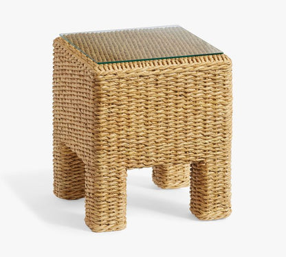 Cardiff Square Woven Side Table (18")