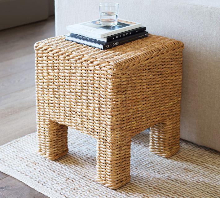 Cardiff Square Woven Side Table (18")