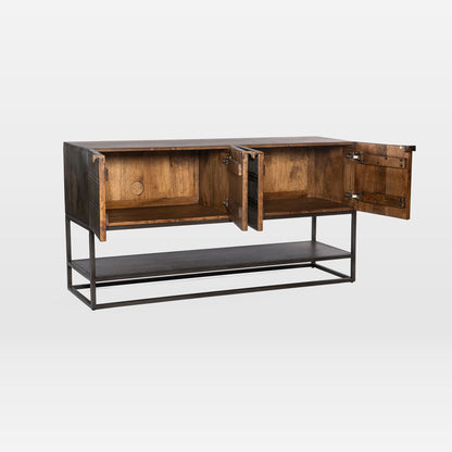 Carved Mango Wood Media Console (56")