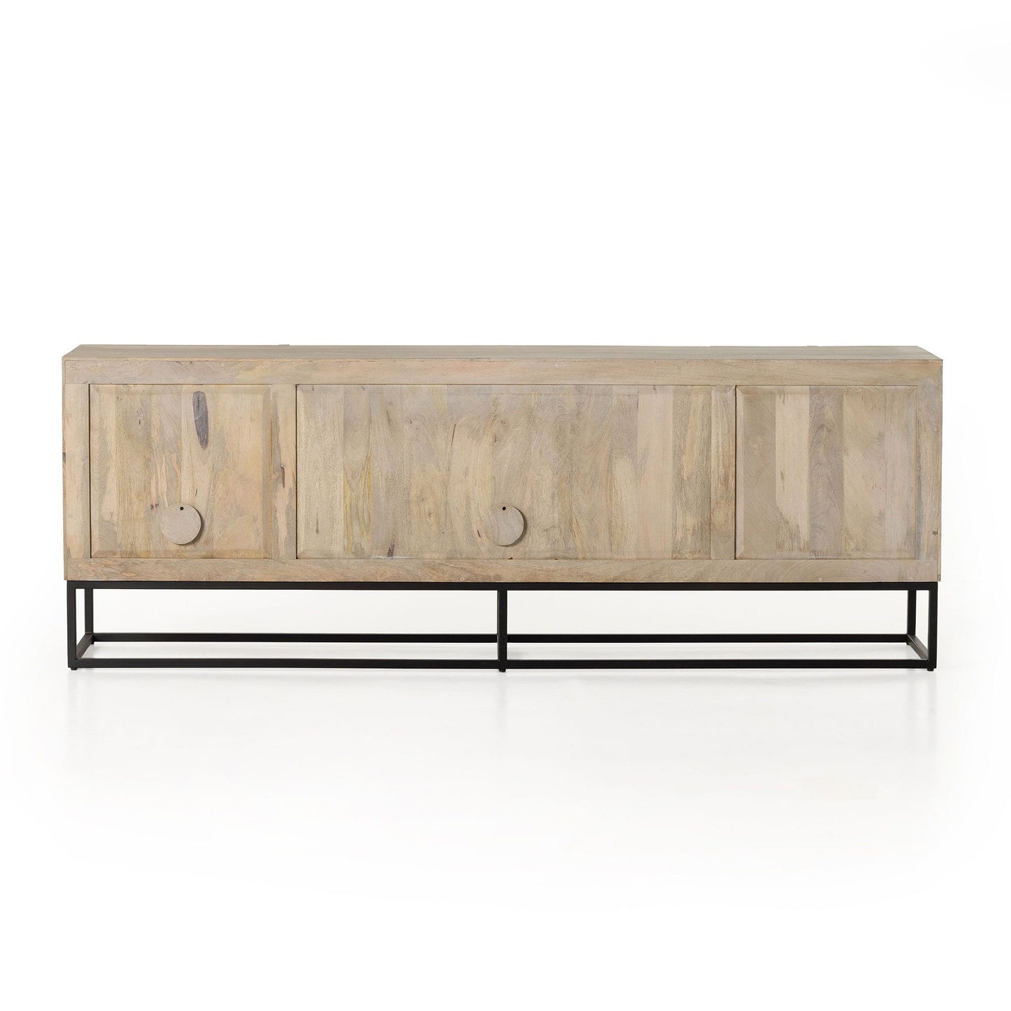 Carved Mango Wood Media Console (79")