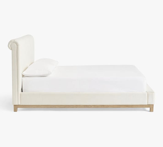 Chesterfield Non-Tufted Upholstered Bed