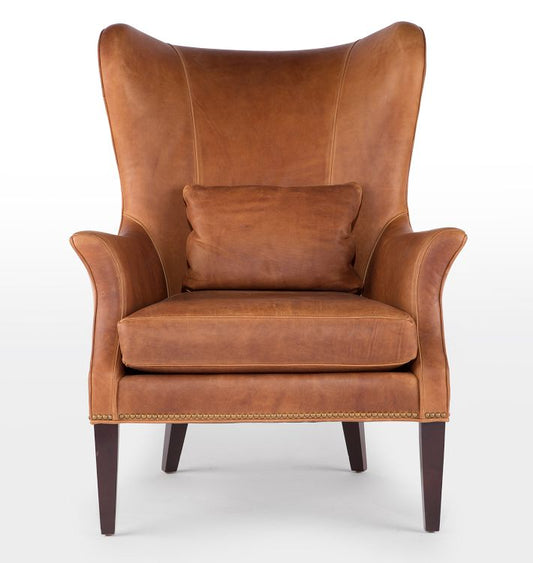 Clinton Modern Wingback Leather Chair