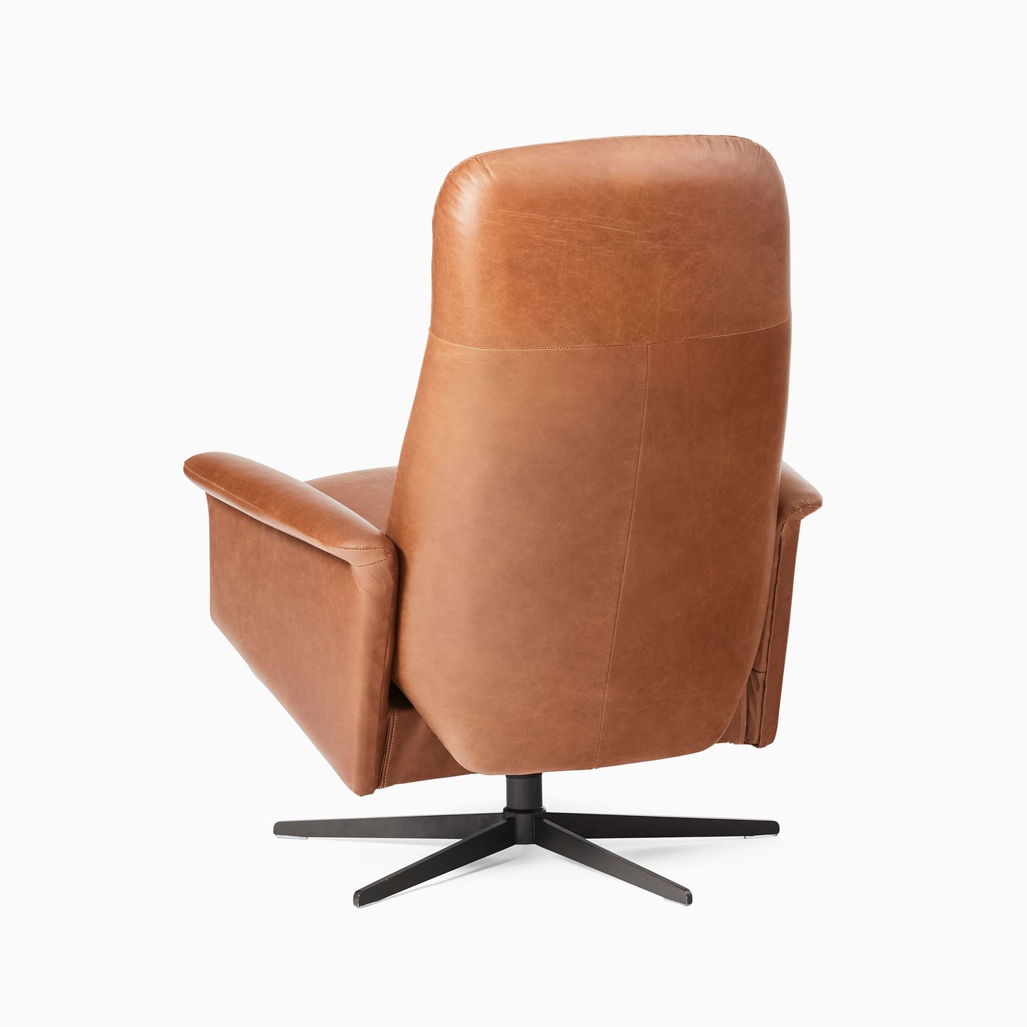Crescent Leather Swivel Recliner