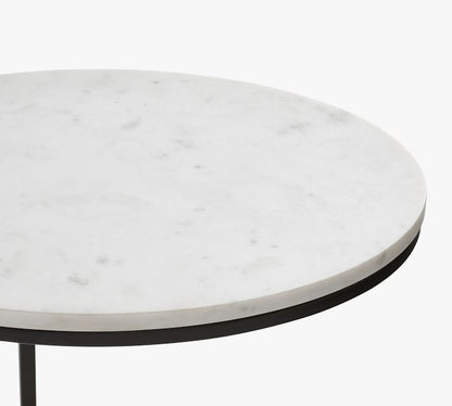 Delaney Oval Marble C-Table (19")