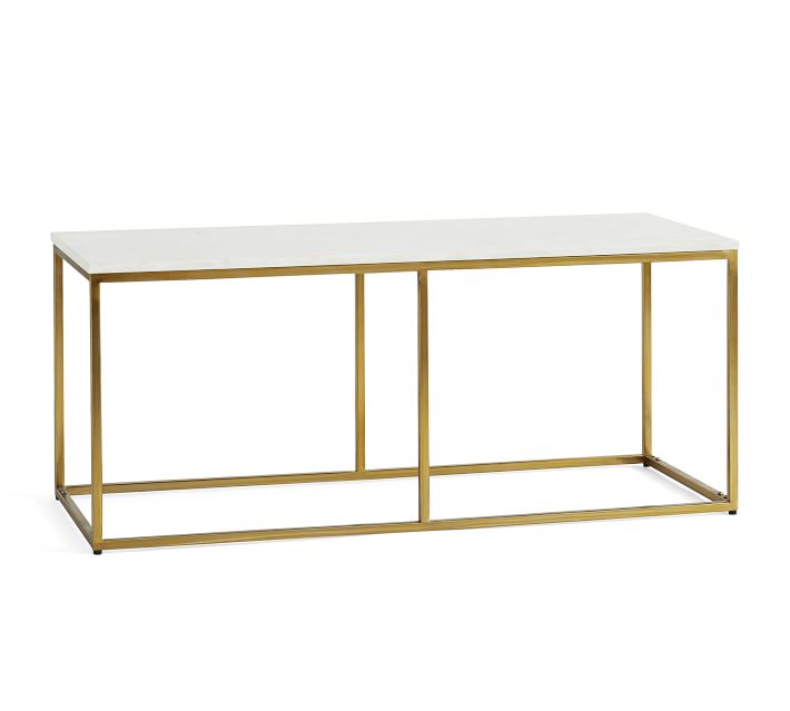 Delaney Rectangular Marble Coffee Table (40.5")