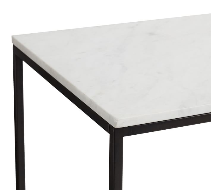 Delaney Rectangular Marble Coffee Table (40.5")