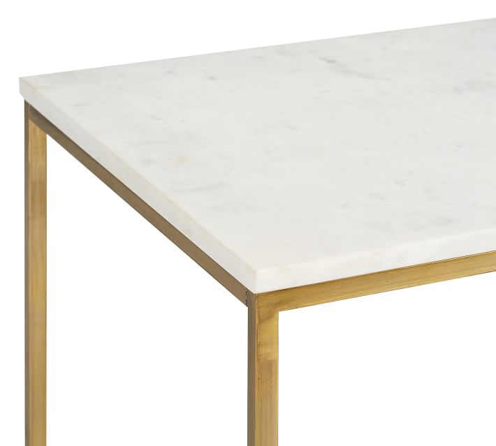 Delaney Rectangular Marble Coffee Table (40.5")