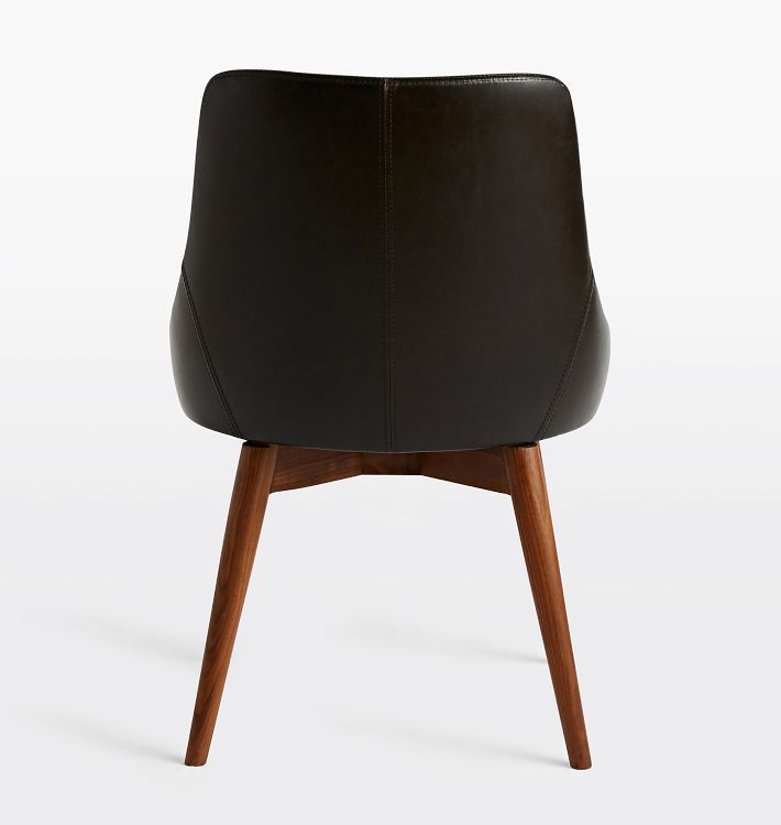 Dexter Swivel Leather Side Chair