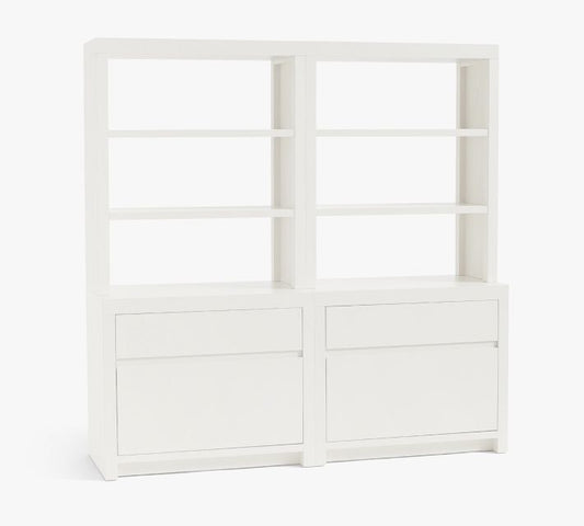 Dillon Bookcase With Storage Wall Suite (72")