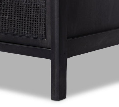 Dolores Cane 3-Drawer Nightstand (32")