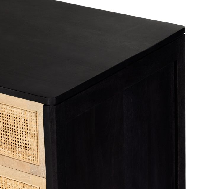 Dolores Cane 3-Drawer Nightstand (32")