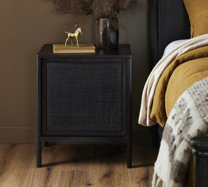 Dolores Cane Cabinet Nightstand (20")