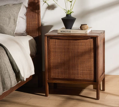 Dolores Cane Cabinet Nightstand (20")