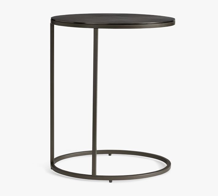 Duke Oval Metal C-Table (13")