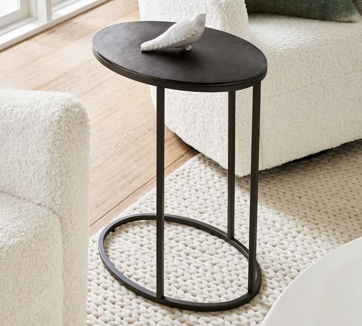 Duke Oval Metal C-Table (13")