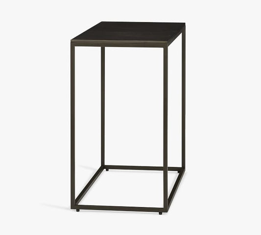 Duke Rectangular Metal Side Table (14")