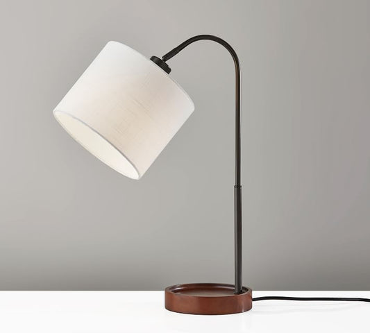 Edward Wooden Table Lamp With Usb Port (23")