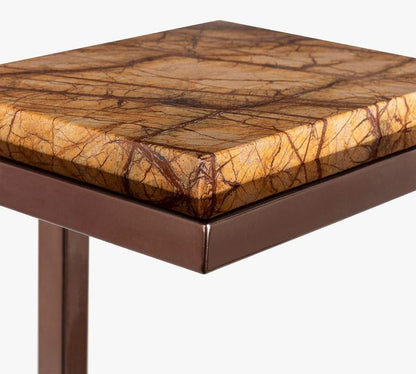 Eliana Rectangular Marble Accent Table