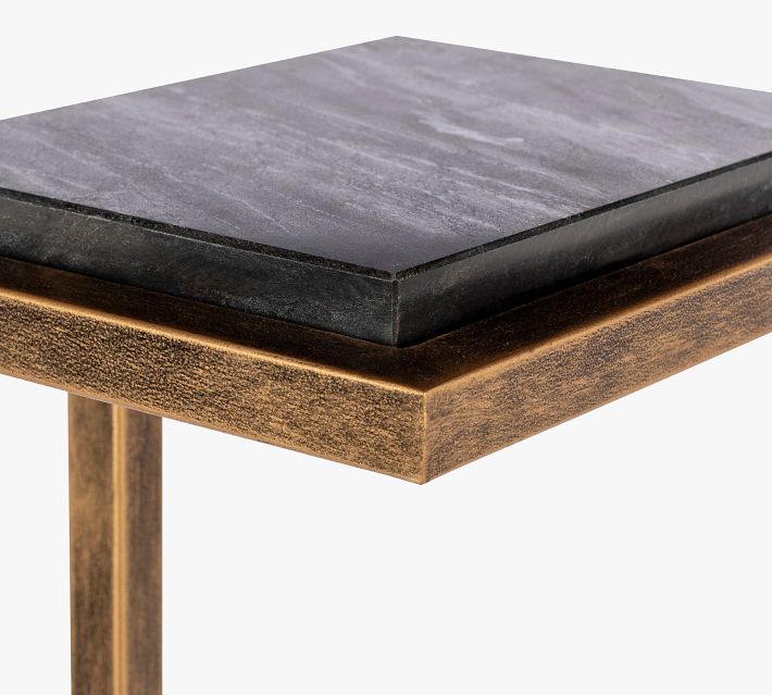 Eliana Rectangular Marble Accent Table