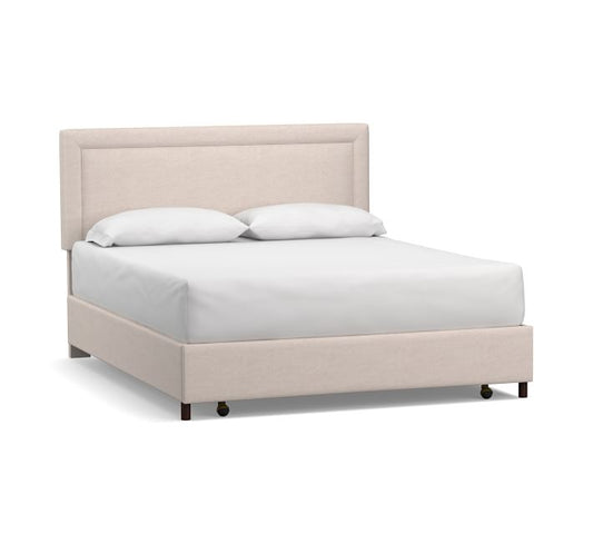 Elliot Square Upholstered Footboard Storage Platform Bed