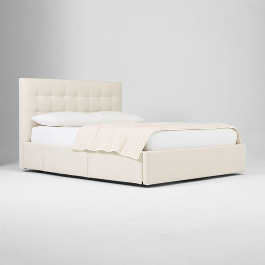 Emmett Tufted Side Storage Bed