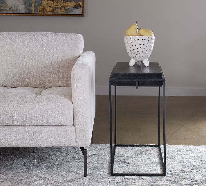 Esme Rectangular Metal Accent Table (22")