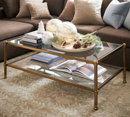 Everson Rectangular Glass Coffee Table (52")