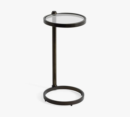 Everson Round Glass C-Table (14")