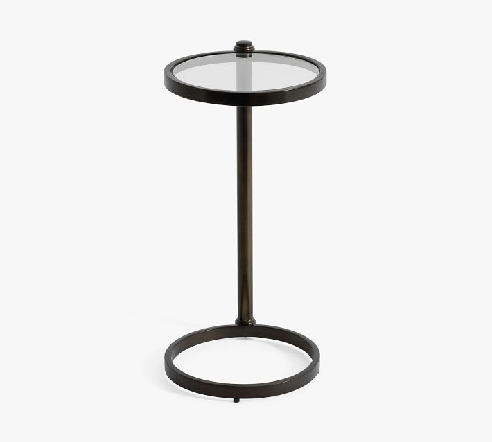 Everson Round Glass C-Table (14")