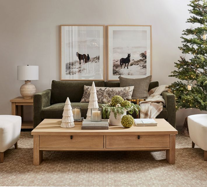 Modern Farmhouse Rectangular Coffee Table (64")