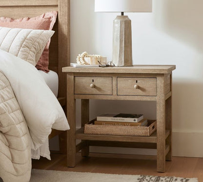 Farmhouse 2-Drawer Nightstand (28.5")