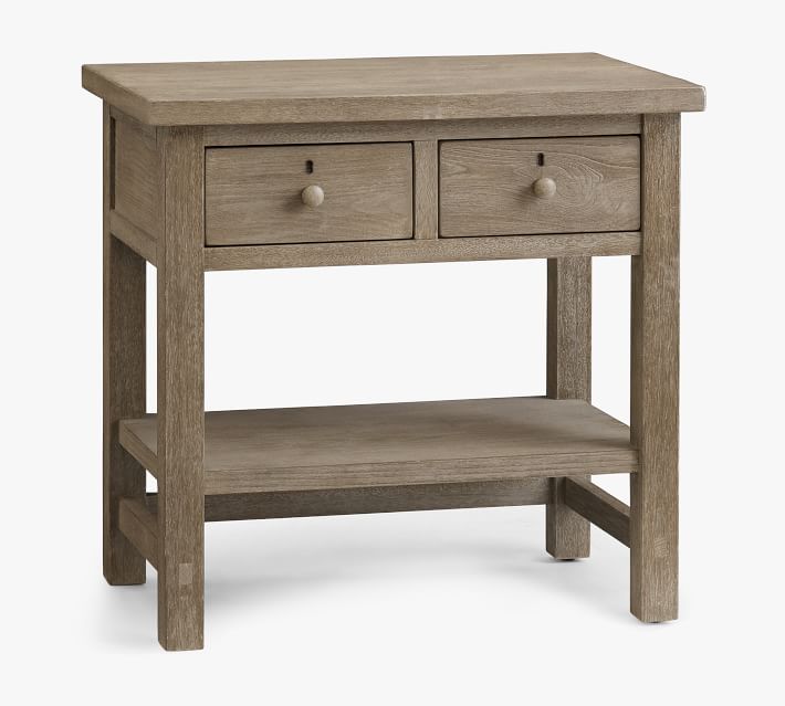 Farmhouse 2-Drawer Nightstand (28.5")