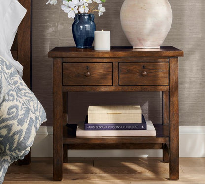 Farmhouse 2-Drawer Nightstand (28.5")