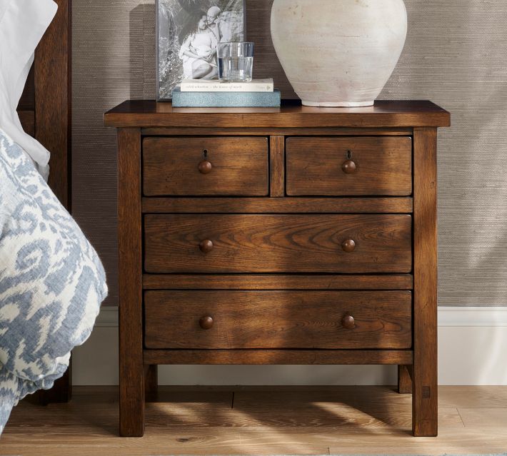 Farmhouse 4-Drawer Nightstand (28.5")