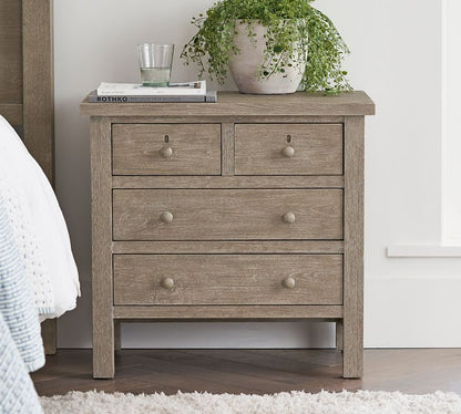 Farmhouse 4-Drawer Nightstand (28.5")