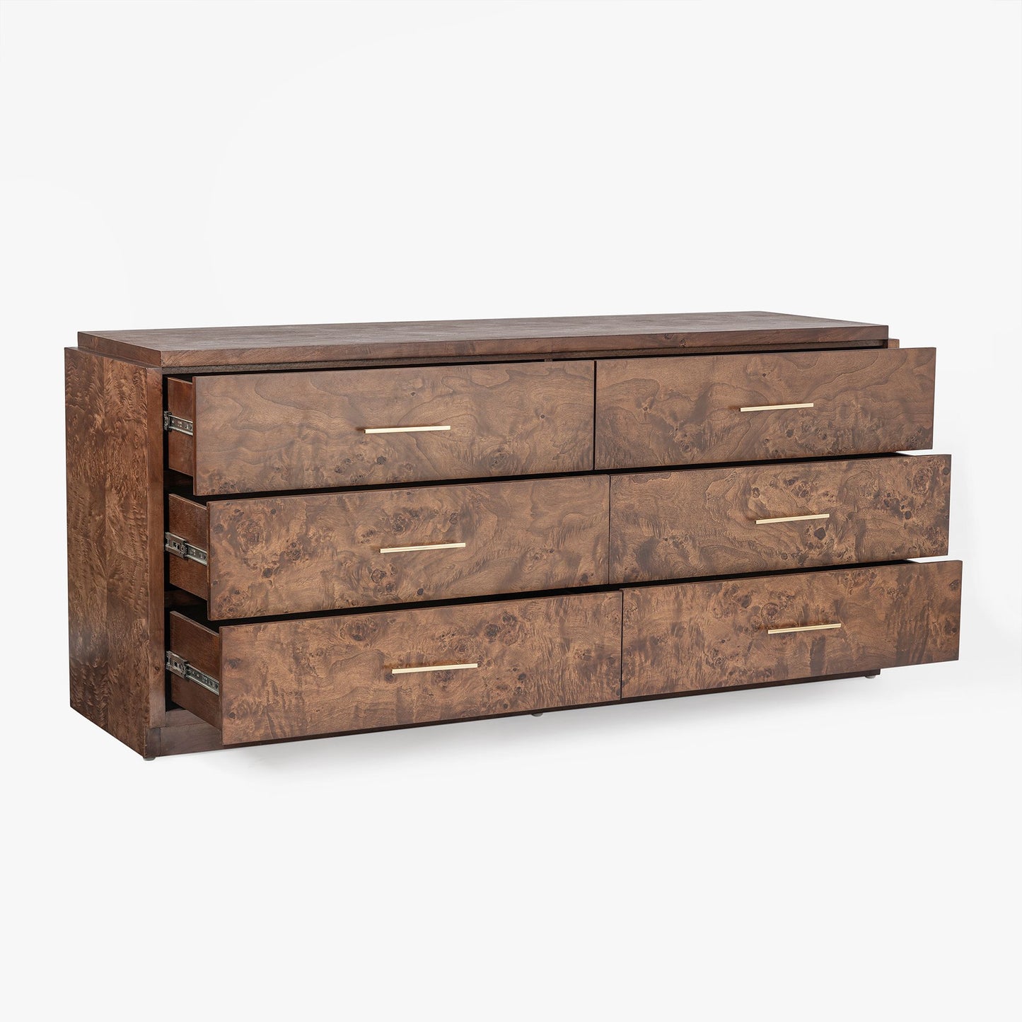 Finlo Burled Wood 6-Drawer Dresser (68")