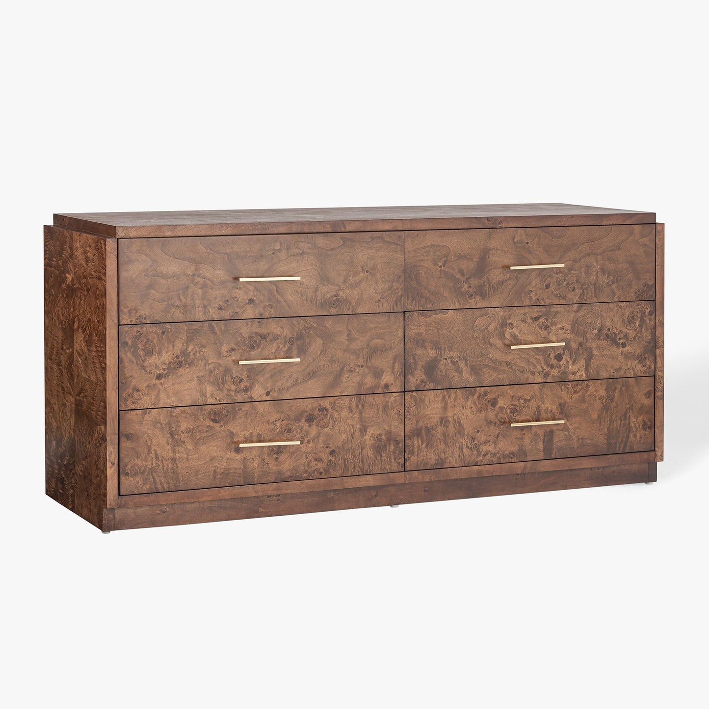 Finlo Burled Wood 6-Drawer Dresser (68")