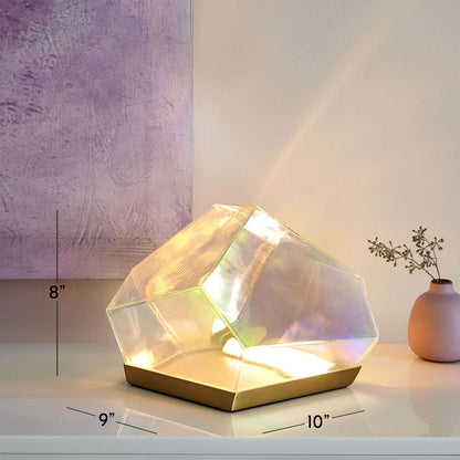 Glass Gem Led Table Lamp (8")