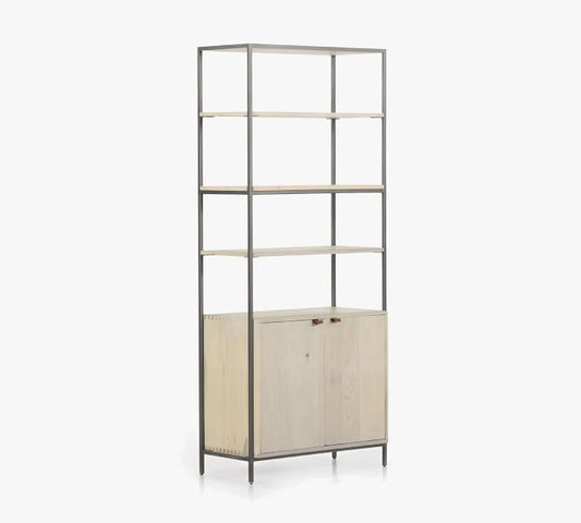 Graham Open Bookcase With Doors (35")