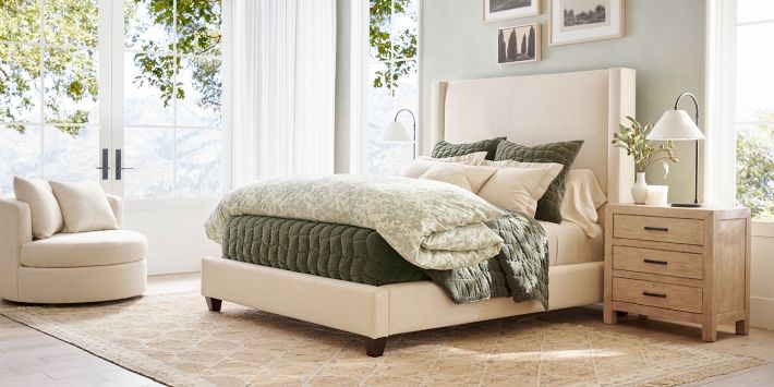 Harper Non-Tufted Upholstered Bed - Quick Ship