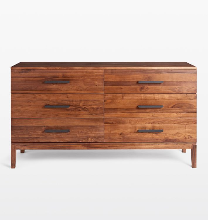 Hosford Walnut 63" 6-Drawer Dresser