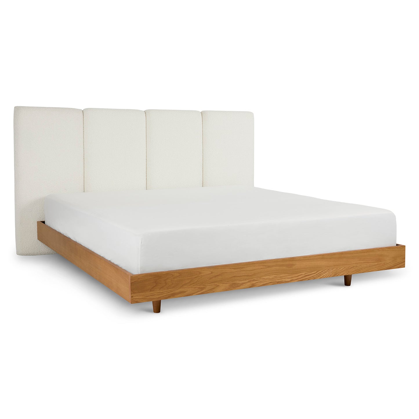 Noel Lunaria White Bouclé King 48" Headboard