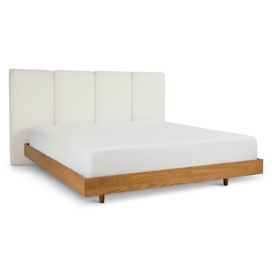Noel Lunaria White Bouclé King 48" Headboard