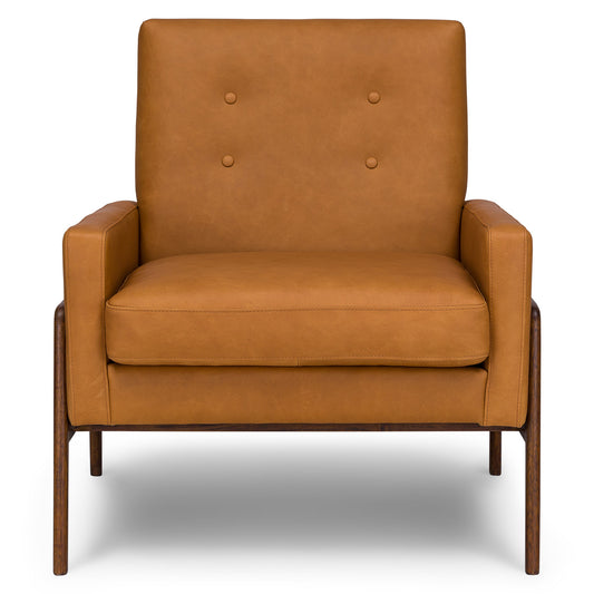 Nord 29" Leather Lounge Chair - Charme Tan