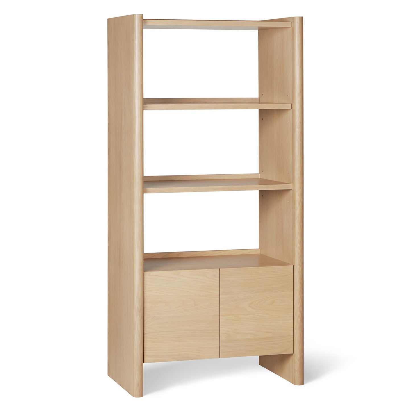 Torme White Oak Tall Bookcase