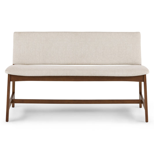 Nosh Chalk Gray Walnut Bench