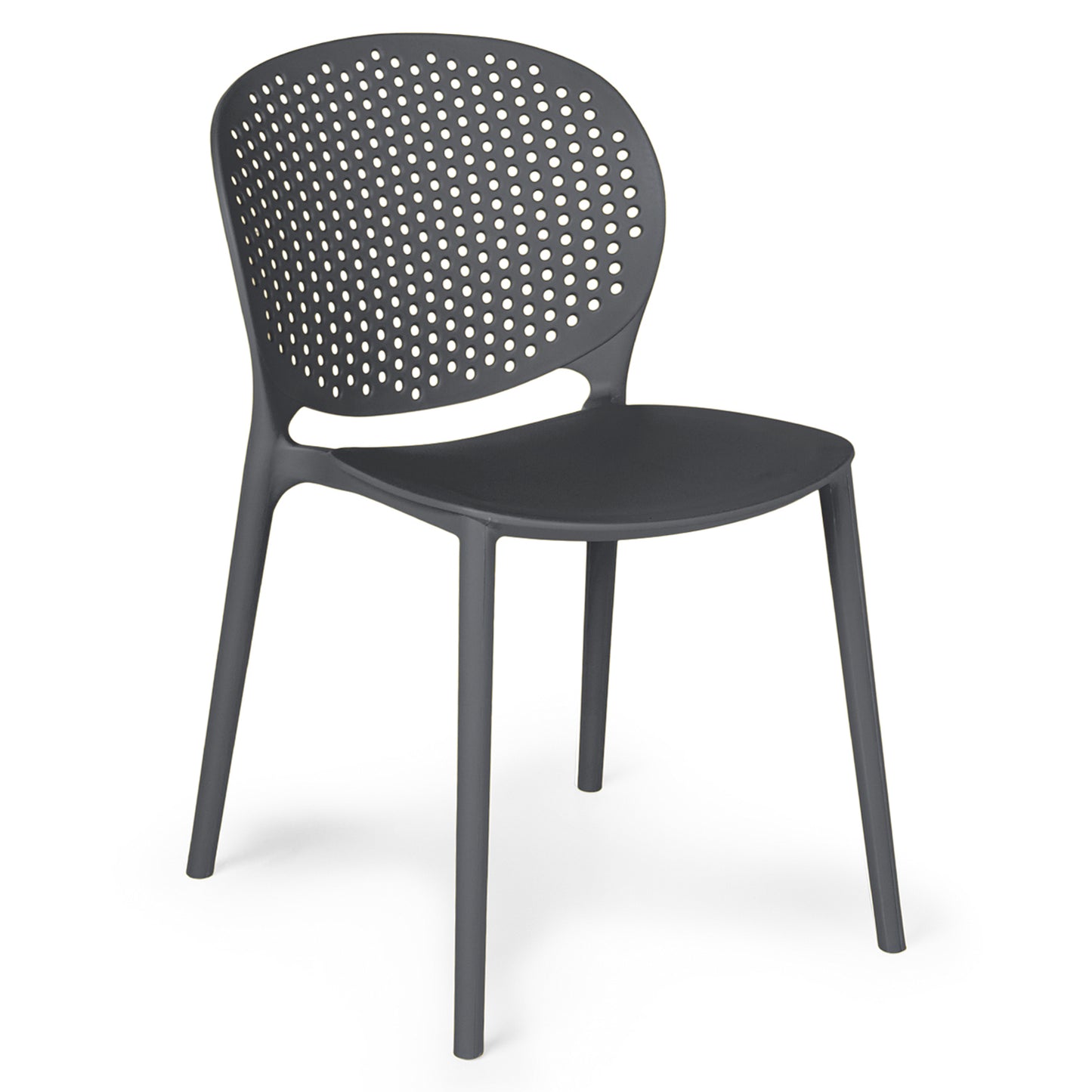 Dot Graphite Stackable Dining Chair