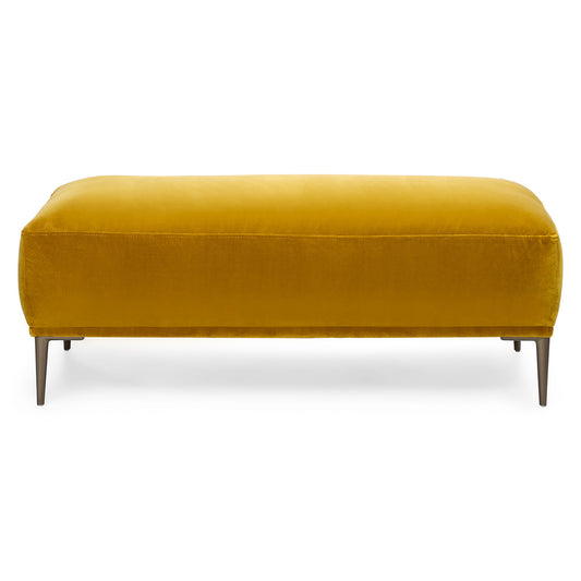 Abisko 45.5" Velvet Ottoman - Plush Yarrow Gold