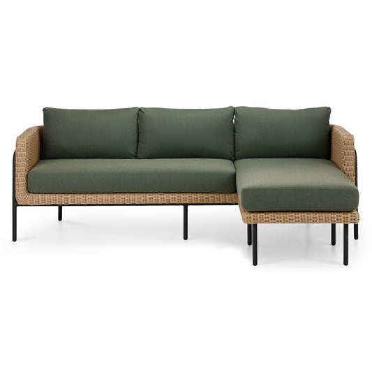 Aby Dravite Green Reversible Sectional