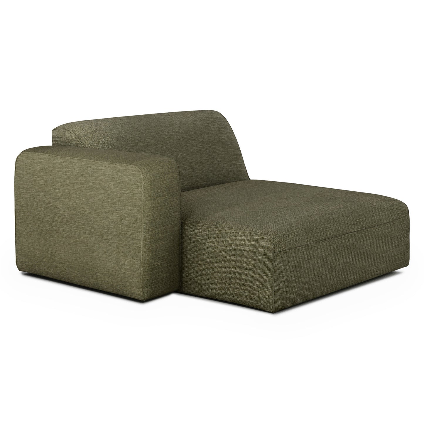 Sanna 53" Left Arm Chaise Module - Magnet Green